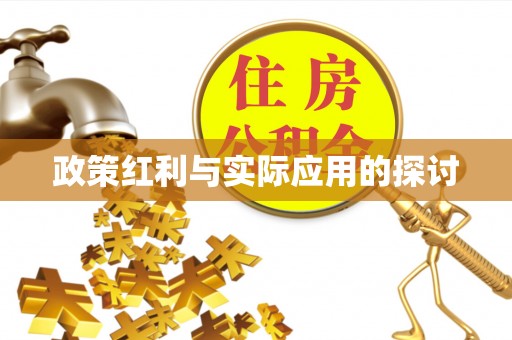 房产政策红利与实际应用的探讨